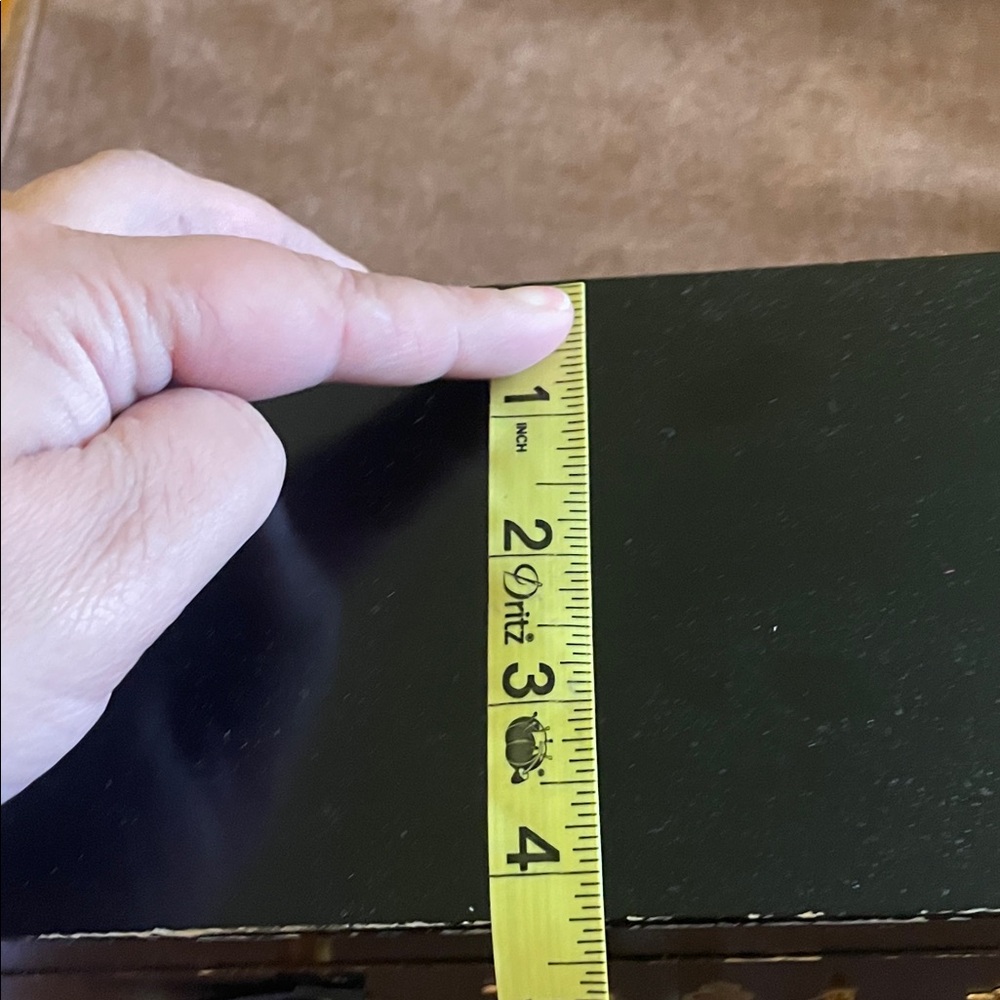 RARE Collins of Texas Wood Black Handheld Snowflake Embell Bag with Original Box - Picture 14 of 16